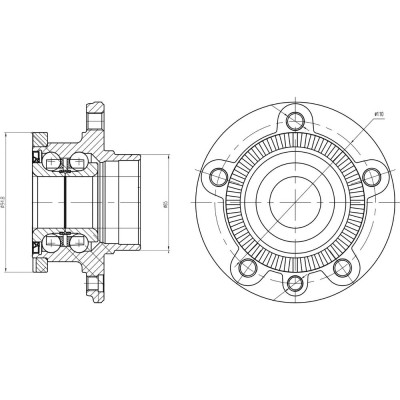 Передняя ступица для автомобиля opel omega a (86-)/omega b (94-) TRIALLI MR 0516