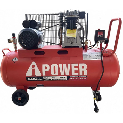 A-iPower Компрессор поршневой масляный ременной AC400/100B 50108