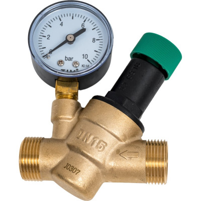 Редуктор снижения давления с манометром TIM 1/2 вн -1/2 вн - 3/4 нар 772666