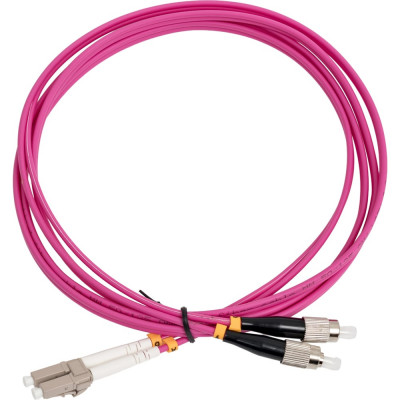 Оптический шнур Cabeus duplex lc-fc 50/125 mm om4 2м lszh FOP-50-OM4-LC-FC-2m
