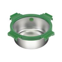 Ланч-бокс Smart Solutions стальной со стеклянной крышкой, 1,5 л, зеленый SFE-SS-LB-ST-GLS-GRN-1.5