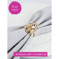 Набор колец для салфеток Nouvelle пчела, 4,5x4 см 9903681-Н4