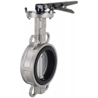 Дисковый поворотный затвор DN.ru 316L-316L-VITON Ду125 Ру16 с рукояткой D050-06561