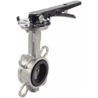 Дисковый поворотный затвор DN.ru 316L-316L-VITON Ду50 Ру16 с рукояткой D050-06566