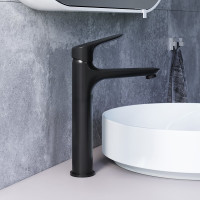 Смеситель для умывальника Damixa Jupiter высокий, черный 770250301