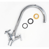 Смеситель для кухни ARCO DA VELLA маховик крест, металл, с гайкой А4518(1) 14074