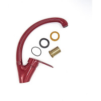 Смеситель для кухни ARCO DA VELLA 40 мм, ручка боковая, с гайкой, глянец бордовый А40(1)01В 04882