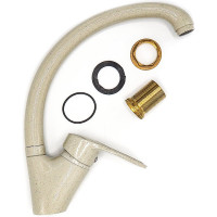 Смеситель для кухни ARCO DA VELLA 40 мм, ручка боковая, с гайкой, глянец бежевый А40(1)01MR 04881