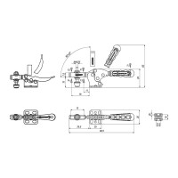 Горизонтальный прижим KUKAMET до 53 кг 111-0-M