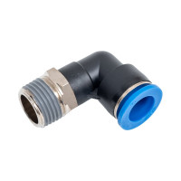 Фитинг цанговый угловой с наружной резьбой M1/2" для трубки с наружным диаметром 14 мм PL 14-R04 SHPI PL 14-04