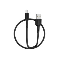 Usb кабель Borofone bx16 easy microusb, 1м, pvc, черный 0L-00043168