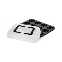Форма для 12 маффинов с крышкой для переноски GUARDINI Bake Away 35x27 см 59912BAK