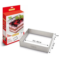 Раздвижное кольцо для выпечки GUARDINI Cake Design Gadgets прямоугольное, 18x27.5 - 33x52.5 см 15690R