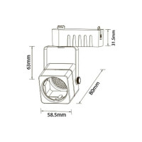 Трековый светильник под лампочку HOROZ ELECTRIC GU10 MR16 Мах 50W RABAT Белый 220-240V 115-002-0001 HRZ33002824