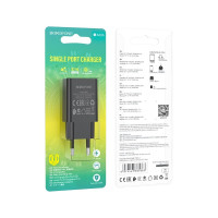 СЗУ Borofone ba68a glacier 1xusb, 2.1а (черный) 0L-00055771 23752-BA68ABK