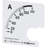 Шкала TDM ELECTRIC ш72 100/5а-1.5, для а72 х/5а SQ1102-2054
