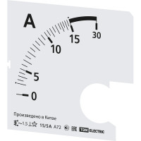 Шкала TDM ELECTRIC Ш72 15/5А-1,5 для А72 Х/5А SQ1102-2045