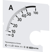 Шкала TDM ELECTRIC ш72 50/5а-1.5, для а72 х/5а SQ1102-2050