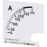 Шкала TDM ELECTRIC ш96 250/5а-1.5, для а96 х/5а SQ1102-2016