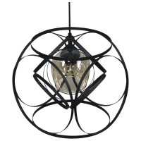 Подвесной светильник ЭЛЕТЕХ Романо 214 черный муар (Плафон 8266) НСБ 01-60-184 Е27 [ИМ] 1005405230