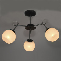 Потолочный светильник ЭЛЕТЕХ Блюз 131 черный хром (Плафон 8330) НПБ 01-3x60-226 Е27 [ИМ] 1005405224