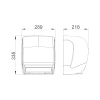 Диспенсер для бумажных полотенец в рулоне NOFER сенсорный, пластик черный ABS, 335x289x218 мм 04004.2.N