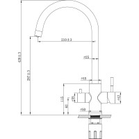 Смеситель Ukinox "Юкинокс" воронёная сталь UM2194 GG
