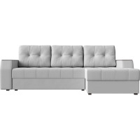 Угловой диван Лига диванов Эмир БС правый полностью экокожа белая 28403