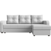 Угловой диван Лига диванов Ливерпуль Лайт угол правый полностью экокожа белая 117741