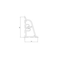 Плинтус KORNER LB 38 11 белый 3.0 м 11 38-11