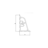 Плинтус KORNER LB 38 26 кастилло темный 3.0 м 26 38-26