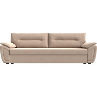 Прямой диван Лига диванов Нэстор Лайт полностью велюр бежевый 117583