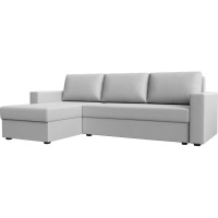 Угловой диван Лига диванов Траумберг Лайт левый полностью экокожа белая 117145L