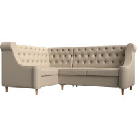 Угловой диван Лига диванов Бронкс угол левый полностью экокожа бежевая 114587L