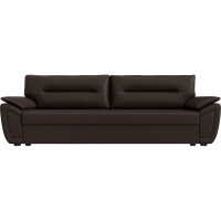 Прямой диван Лига диванов Нэстор Лайт полностью экокожа коричневая 117607