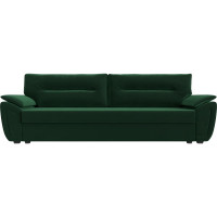 Прямой диван Лига диванов Нэстор Лайт полностью велюр зеленый 117586