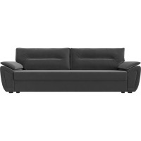 Прямой диван Лига диванов Нэстор Лайт полностью велюр серый 117588