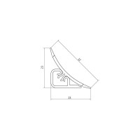 Плинтус KORNER LB-231-698 Джут бежевый 3.0 м 20-231-0-698