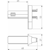 Соединитель для круглого шарнирного коннектора Elektrostandard Slim magnetic (чёрный) a063967