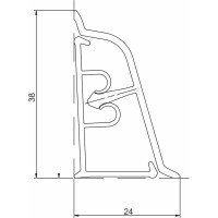 Плинтус для столешницы KORNER LB-381-6200 Ниагара II 3.0 м, ПВХ 20-381-0-6200