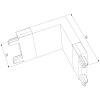 Угловой внутренний коннектор Elektrostandard Flat magnetic для накладного шинопровода (черный) a063737