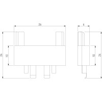 Коннектор для четырёхстороннего соединителя накладного шинопровода Elektrostandard Flat magnetic (чёрный) a063739