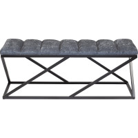 Банкетка GreenWeen ZUMA черный каркас, сидение шенилл цвет Steel Grey, Bulon, 1100x400x450 GW-ZUMA-SGREY-110B-BL