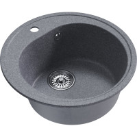 Мойкa MIXLINE ml-gm11 круглая, графит (342), 500 мм, глубина чаши 180 мм new 551827