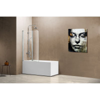 Душевая шторка на ванну VINCEA 1140x1400, хром, стекло прозрачное VSB-12114CL