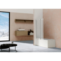 Душевая шторка на ванну VINCEA 1000x1450, хром, стекло прозрачное VSB-1E100CL