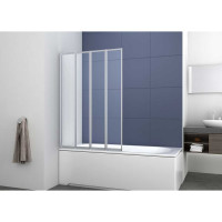 Душевая шторка на ванну VINCEA 1000x1400, хром, стекло прозрачное VSB-31100CL