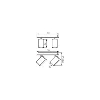 Настенно-потолочный светильник KANLUX evalo el-4o b-sr 35697
