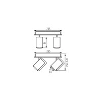 Настенно-потолочный светильник KANLUX evalo el-4o w-sr 35696