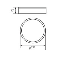 Деревянный светильник KANLUX круглый jasmin 370-b 2xe27 29208